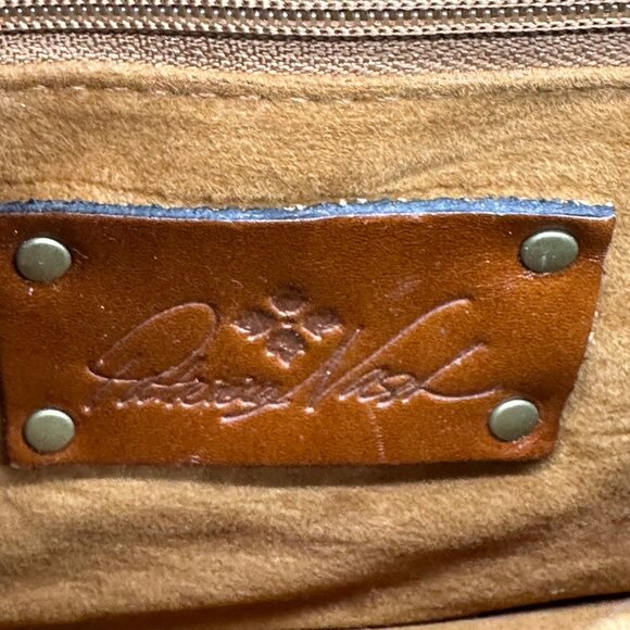 Patricia Nash Brown Leather Crossbody Shoulder Bag Purse Removable Strap Clutch - Picture 7 of 13